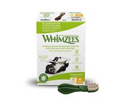 WHIMZEES Natürliche Getreidefreie Zahnpflegesnacks, Kaustangen für Hunde, Monats-Packung, Zahnbürste, Gr. M, 30 Stück