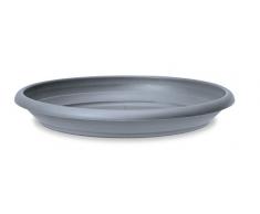 Scheurich Untersetzer aus Kunststoff, Pure Grey, 37 cm Durchmesser, 5,5 cm hoch