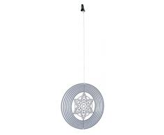 NATURES MELODY - Cosmo Windspiel MANDALA, ca. 5 Zoll / ca. 12 cm, silberfarben