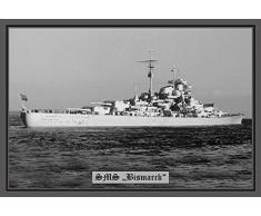 Schatzmix SMS Bismarck kriegschiff Boot Metal Sign deko Sign Garten Blech