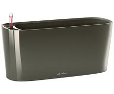 LECHUZA 15566 DELTA 20 Herausnehmbarer Pflanzeinsatz, Taupe Hochglanz, Hochwertiger Kunststoff, Inkl. Bewässerungssystem, für Innenraumbegrünung