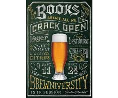 Schatzmix Brewniversity Beer Lager Bratwurst Metal Sign deko Sign Garten Blech
