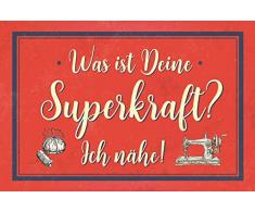 Schatzmix was ist Deine Superkraft? Ich Nähe! Spruch lustig Metal Sign deko Schild Blech Garten