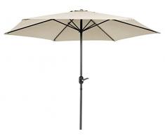 Ldk Garden Sonnenschirm aus Aluminium Beige mit Belüftung 270 cm, CRUDO