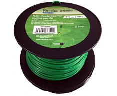 Riegolux 107643 Rasentrimmer, Nylon, rund, Grün, 3 mm x 100 m