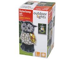 Edco 871125279192 Solar-Leuchte in Eulenform, Mosaik-Design, mehrfarbig