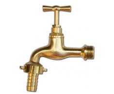 Bradas GKK011213 Messing Wasserhahn 1/2 Zoll Außenhahn Gartenhahn, Gelb, 10x10x10 cm