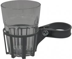 Angerer Getränkehalter für Hollywoodschaukel silber, inkl. Becher transparent, 971/0003