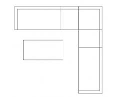 King Collection Outdoor T1095864 Tisch in&out eckig mit Top aus gehärtetem Glas, 120 x 60 x 35H