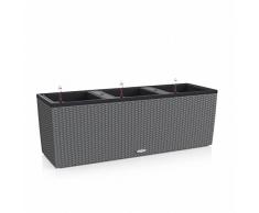 Lechuza TRIO Cottage 30 Pflanzgefäß mit Erd-Bewässerungs-System, Granit, 100 x 32 x 34 cm