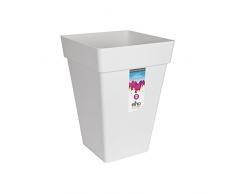 Elho Loft Urban Eckig Hoch 30 - Blumentopf - Weiss - Draußen - Ø 29.5 x H 41.5 cm