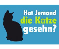 Schatzmix Hat Jemand die Katze gesehn? Metal Sign deko Schild Blech Garten Comic Kater lustig