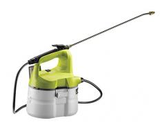 Ryobi Drucksprüher, 18 V, One+, 30 l/h Gartenspritze 18V, Tank 3,5 Liter, mit Messingdüse, Farbe grün/weiß, ohne Akku und Ladegerät – OWS1880, 18 V, Gelb, 30x30x40 cm