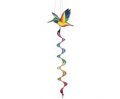 HQ Windspiration 109454 - Hummingbird 3D Twist, UV-beständiges und wetterfestes Windspiel - Länge: 120 cm, Breite: 30 cm, Tiefe: 30 cm, inkl. Aufhängung