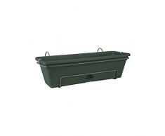 Elho Green Basics Balkonkasten Allin1 50 - Übertopf - Laubgrün - Draußen & Balkon - L 25.7 x W 47.3 x H 16.7 cm