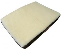 Ellie-Bo Hundebett, orthopädisch, Matratze aus viskoelastischem Kaltschaum / Memory-Schaum, Bezug aus Velourslederimitat / Schaffell, 91.4 cm, braun