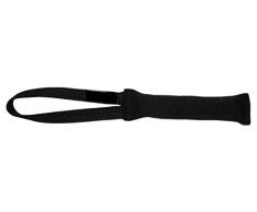 DINGO GEAR Beißring der Baumwolle mit einem Handgriff, 4 x 23 cm, schwarz