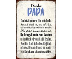 Schatzmix Danke Papa du bist Immer für Mich da…suße Metal Sign deko Schild Blech Garten