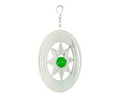 NATURES MELODY - Cosmo Windspiel STERNSTRAHL, ca. 8 Zoll / ca. 20 cm, silberfarben