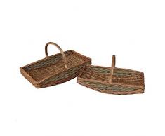 Red Hamper Voll Unpeeled Set von 2 Garten Trugs