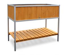 HABAU Hochbeet mit Rahmen aus Aluminium, 115 x 53,5 x 89 cm 2852 natur