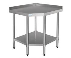 Vogue GL278Â Edelstahl Ecke Tisch, 900Â mm x 800Â mm x 700Â mm
