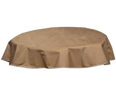 Beo Quadratische Wasserabweisende Tischdecke 100% Polyester in Sand 120cm rund