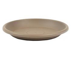 greemotion Blumentopfuntersetzer Taupe - Untersetzer Blumen mit 17 cm Durchmesser Höhe 2,2 cm - Pflanzkübel Untersetzer aus Kunststoff - Pflanzenuntersetzer rund - Pflanzen-Untertopf