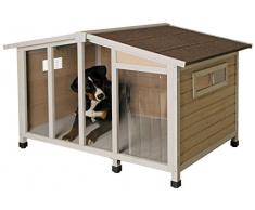 Kerbl 81334 Hundehütte Overview mit Glasfront, 134 x 92 x 82 cm