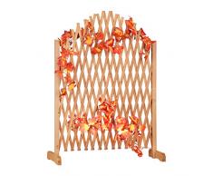 Relaxdays Rankgitter Holz, ausziehbar, freistehend, Garten, Balkon, Terrasse, Rankhilfe, HxBxT: 100 x 165 x 30 cm, braun