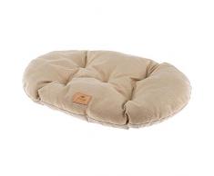 Kissen für Hunde und Katzen STUART 89/10, doppelseitig, aus Tweed und weichem Samt, waschbar, Beige
