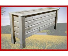 SchwibboLa Pflanzkasten Classic 60x40x50cm aus Holz lasiert mit Holzschutzlasur Farblos