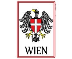 Schatzmix Wien Stadtwappen Adler Österreich Austria Metal Sign deko Schild Blech Garten