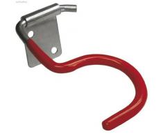 Idealspaten 60350500 Gerätehalter mit 5 Haken/Halteblech in rot, Silber, 40 x 25 x 15 cm