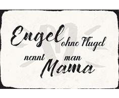 Schatzmix Engel ohne Flügel nennt Man Mama Mutter Metal Sign deko Schild Blech Garten