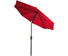 Dehner Sonnenschirm Kos, Ø 220 cm, Aluminium/Polyester, rot
