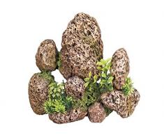 Nobby 28568 Aquarium Dekoration Aqua Ornaments Stein mit Pflanzen