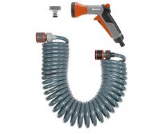 Gardena city gardening Terrassenschlauch 10 m: Spiralschlauch ideal für Balkon/Terrasse/Vorgarten, kein Auf-/Abrollen, zieht sich automatisch nach Gebrauch zusammen, mit Brause (18424-20)