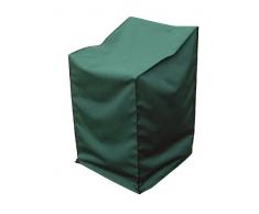 Greemotion Schutzhülle für Stapelstühle wasserabweisend mit Zugband, Grün, ca. 66 x 66 x 110 cm