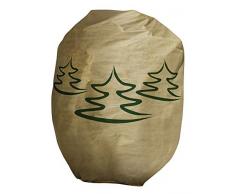 Windhager Winter-Deko-Vlieshaube Protect Kälteschutz Frostschutz Gartenvlies Abdeckvlies Tannenbaum-Motiv, Größe XXL, 1,4 x 2m, Beige, 07007