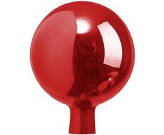 Windhager Rosenkugel Gartenkugel Sonnenfänger-Kugel, Glas-Deko für Garten und Terrasse, Winterfest, rot, 16 cm, 07808