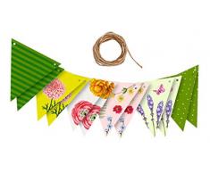 moses. Dekogirlande für den Garten | Wimpelkette zur Dekoration bei Gartenpartys oder Anderen Festen | Im farbenfrohen Blatt & Blüte Design