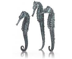 Oase biOrb Seepferdchen 3er-Set - 3-teilige Aquariums-Dekoration, Accessoires in Form von DREI Deko-Tieren, Zubehör fürs Aquarium-Becken, in Schwarz