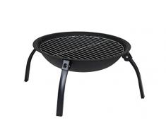 Bo-Camp Urban Outdoor Grill Feuerschale Mit Grillrost BBQ Feuerkorb Feuerstelle Beine Abnehmbar Ø 55 cm Schwarz