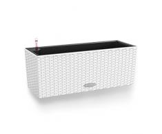 LECHUZABALCONERA Cottage 50 Pflanzgefäß mit Erd-Bewässerungs-System, Weiß, 50 x 19 x 19 cm