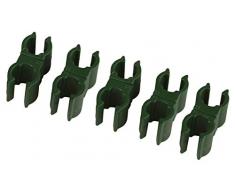Windhager Stabverbinder 360°, Multifunktionsclip, Pflanzstabbefestigung, Stabverbindung, Clip für Pflanzen Sicherung, 16mm, 5 STK, 07108, grün, 16 mm