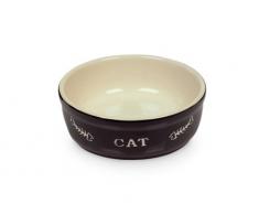 Nobby 73351 Katzen Keramik Schale, Ø 13,5 cm, schwarz-beige