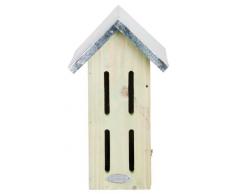 Esschert Design Schmetterlingshaus, Nistkasten aus Holz mit Blechdach, ca. 19 cm x 15 cm x 33 cm