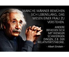 Schatzmix Albert Einstein - Manche männer bemühen Sich lebenslang.Spruch blechschild