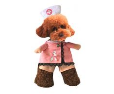 Xiaoyu Welpe Hund Katze Krankenschwester Kostüm Halloween Cosplay Party Outfit Kostüm für kleine Hunde und Katze, M